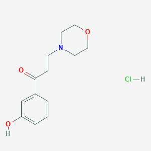 molecular formula C13H18ClNO3 B3854479 1-(3-hydroxyphenyl)-3-(4-morpholinyl)-1-propanone hydrochloride 