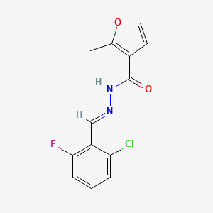 molecular formula C13H10ClFN2O2 B3854504 N'-(2-chloro-6-fluorobenzylidene)-2-methyl-3-furohydrazide 