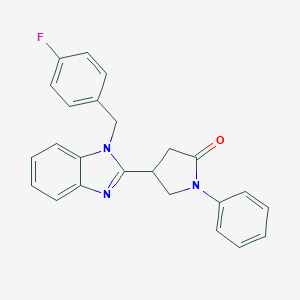 molecular formula C24H20FN3O B385451 4-[1-(4-fluorobenzyl)-1H-benzimidazol-2-yl]-1-phenylpyrrolidin-2-one 