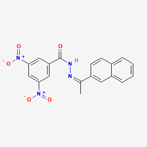 molecular formula C19H14N4O5 B3854517 N'-[1-(2-naphthyl)ethylidene]-3,5-dinitrobenzohydrazide 