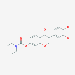 molecular formula C22H23NO6 B385452 3-(3,4-dimethoxyphenyl)-4-oxo-4H-chromen-7-yl diethylcarbamate CAS No. 637752-78-4