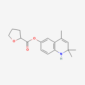 molecular formula C17H21NO3 B3854540 2,2,4-trimethyl-1,2-dihydro-6-quinolinyl tetrahydro-2-furancarboxylate 