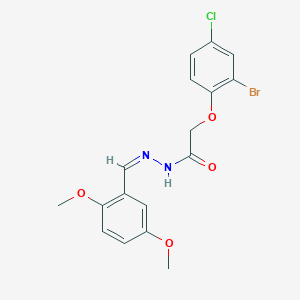 molecular formula C17H16BrClN2O4 B3854568 2-(2-bromo-4-chlorophenoxy)-N'-(2,5-dimethoxybenzylidene)acetohydrazide 