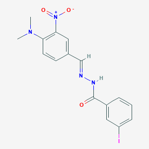 molecular formula C16H15IN4O3 B3854575 N'-[4-(dimethylamino)-3-nitrobenzylidene]-3-iodobenzohydrazide 