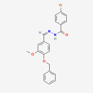 molecular formula C22H19BrN2O3 B3854583 N'-[4-(benzyloxy)-3-methoxybenzylidene]-4-bromobenzohydrazide 