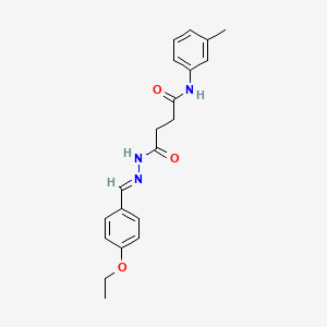 molecular formula C20H23N3O3 B3854586 4-[2-(4-ethoxybenzylidene)hydrazino]-N-(3-methylphenyl)-4-oxobutanamide 