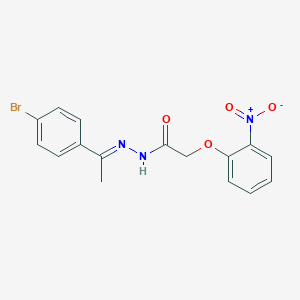 molecular formula C16H14BrN3O4 B3854598 N'-[1-(4-bromophenyl)ethylidene]-2-(2-nitrophenoxy)acetohydrazide 
