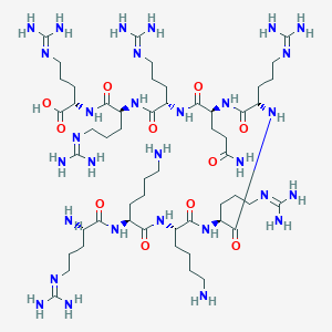 molecular formula C53H106N30O11 B038546 H-Arg-Lys-Lys-Arg-Arg-Gln-Arg-Arg-Arg-OH CAS No. 123251-89-8