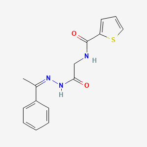 molecular formula C15H15N3O2S B3854620 N-{2-oxo-2-[2-(1-phenylethylidene)hydrazino]ethyl}-2-thiophenecarboxamide 