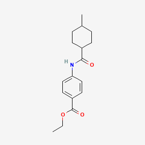 molecular formula C17H23NO3 B3854628 ethyl 4-{[(4-methylcyclohexyl)carbonyl]amino}benzoate 