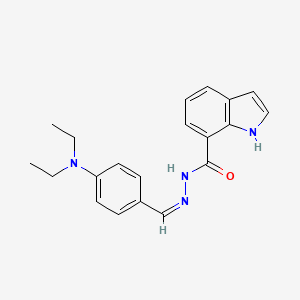 molecular formula C20H22N4O B3854630 N'-[4-(diethylamino)benzylidene]-1H-indole-7-carbohydrazide 