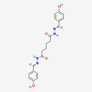molecular formula C20H22N4O4 B3854635 N'~1~,N'~6~-bis(4-hydroxybenzylidene)hexanedihydrazide 