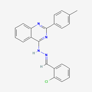 molecular formula C22H17ClN4 B3854642 2-chlorobenzaldehyde [2-(4-methylphenyl)-4-quinazolinyl]hydrazone 