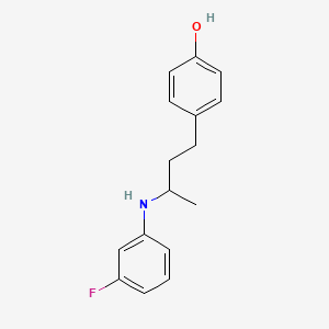 molecular formula C16H18FNO B3854646 4-{3-[(3-fluorophenyl)amino]butyl}phenol 