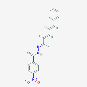 molecular formula C19H17N3O3 B3854657 N'-(1-methyl-5-phenyl-2,4-pentadien-1-ylidene)-4-nitrobenzohydrazide 