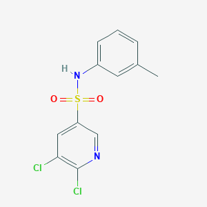 molecular formula C12H10Cl2N2O2S B385467 5,6-dichloro-N-(3-methylphenyl)-3-pyridinesulfonamide 