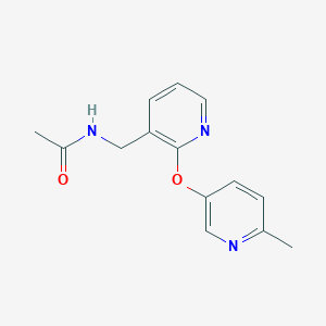 molecular formula C14H15N3O2 B3854679 N-({2-[(6-methyl-3-pyridinyl)oxy]-3-pyridinyl}methyl)acetamide 
