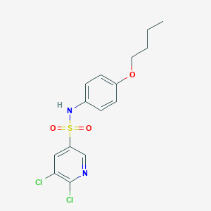 molecular formula C15H16Cl2N2O3S B385468 N-(4-butoxyphenyl)-5,6-dichloro-3-pyridinesulfonamide 