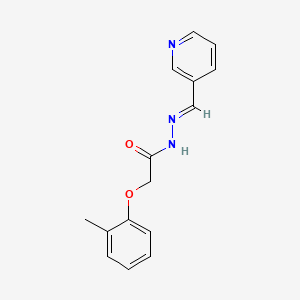 molecular formula C15H15N3O2 B3854688 2-(2-methylphenoxy)-N'-(3-pyridinylmethylene)acetohydrazide 