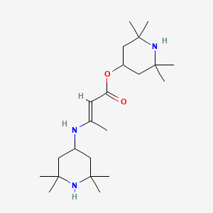 molecular formula C22H41N3O2 B3854699 2,2,6,6-tetramethyl-4-piperidinyl 3-[(2,2,6,6-tetramethyl-4-piperidinyl)amino]-2-butenoate 