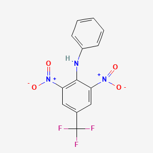 molecular formula C13H8F3N3O4 B3854712 2,6-dinitro-N-phenyl-4-(trifluoromethyl)aniline CAS No. 17474-05-4