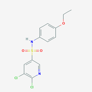 molecular formula C13H12Cl2N2O3S B385472 5,6-dichloro-N-(4-ethoxyphenyl)-3-pyridinesulfonamide 