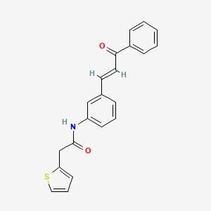 molecular formula C21H17NO2S B3854730 N-[3-(3-oxo-3-phenyl-1-propen-1-yl)phenyl]-2-(2-thienyl)acetamide 