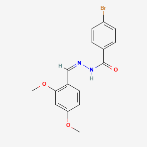 4-bromo-N-[(Z)-(2,4-dimethoxyphenyl)methylideneamino]benzamide