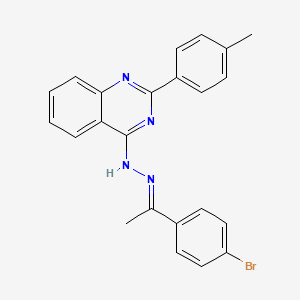 molecular formula C23H19BrN4 B3854788 1-(4-bromophenyl)ethanone [2-(4-methylphenyl)-4-quinazolinyl]hydrazone 