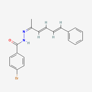 molecular formula C19H17BrN2O B3854796 4-bromo-N'-(1-methyl-5-phenyl-2,4-pentadien-1-ylidene)benzohydrazide 