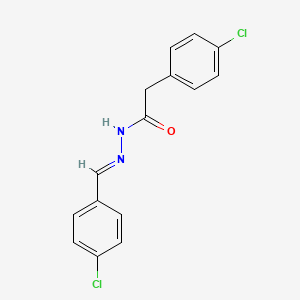 molecular formula C15H12Cl2N2O B3854826 N'-(4-chlorobenzylidene)-2-(4-chlorophenyl)acetohydrazide 