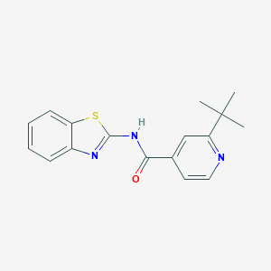 molecular formula C17H17N3OS B385483 N-(1,3-benzothiazol-2-yl)-2-tert-butylpyridine-4-carboxamide CAS No. 622341-52-0