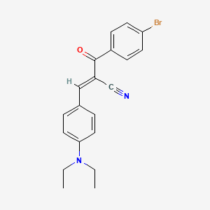 molecular formula C20H19BrN2O B3854878 2-(4-bromobenzoyl)-3-[4-(diethylamino)phenyl]acrylonitrile 