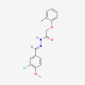 molecular formula C17H17ClN2O3 B3854892 N'-(3-chloro-4-methoxybenzylidene)-2-(2-methylphenoxy)acetohydrazide 