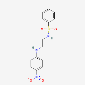molecular formula C14H15N3O4S B3854901 N-{2-[(4-nitrophenyl)amino]ethyl}benzenesulfonamide 