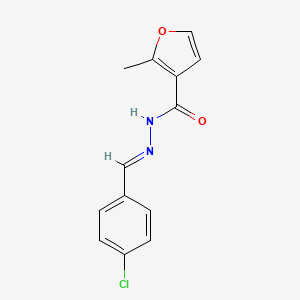 molecular formula C13H11ClN2O2 B3854903 N'-(4-chlorobenzylidene)-2-methyl-3-furohydrazide 