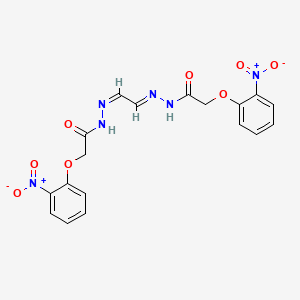 molecular formula C18H16N6O8 B3854915 N',N''-1,2-ethanediylidenebis[2-(2-nitrophenoxy)acetohydrazide] 