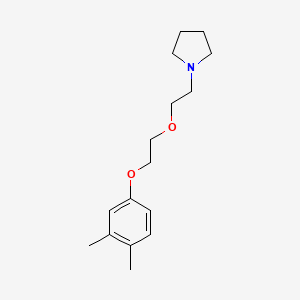 molecular formula C16H25NO2 B3854922 1-{2-[2-(3,4-dimethylphenoxy)ethoxy]ethyl}pyrrolidine 