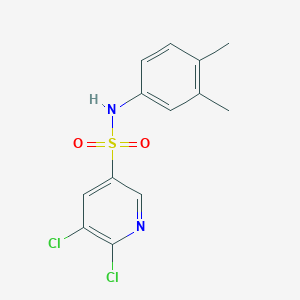 molecular formula C13H12Cl2N2O2S B385493 5,6-dichloro-N-(3,4-dimethylphenyl)-3-pyridinesulfonamide 