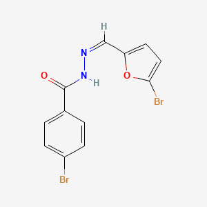 molecular formula C12H8Br2N2O2 B3854940 4-bromo-N'-[(5-bromo-2-furyl)methylene]benzohydrazide 