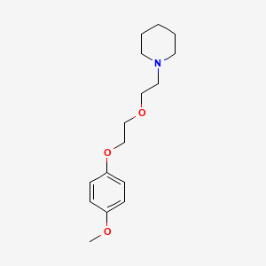 molecular formula C16H25NO3 B3854943 1-{2-[2-(4-methoxyphenoxy)ethoxy]ethyl}piperidine 