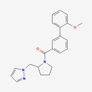 molecular formula C22H23N3O2 B3854954 1-({1-[(2'-methoxybiphenyl-3-yl)carbonyl]pyrrolidin-2-yl}methyl)-1H-pyrazole 