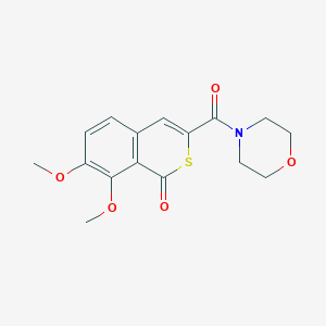 molecular formula C16H17NO5S B385496 7,8-dimethoxy-3-(4-morpholinylcarbonyl)-1H-isothiochromen-1-one CAS No. 627487-22-3