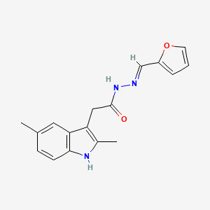 molecular formula C17H17N3O2 B3854967 2-(2,5-dimethyl-1H-indol-3-yl)-N'-(2-furylmethylene)acetohydrazide 