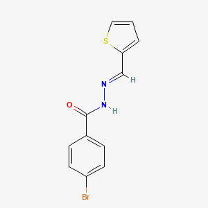 molecular formula C12H9BrN2OS B3854978 4-bromo-N'-(2-thienylmethylene)benzohydrazide 