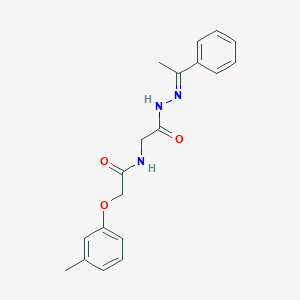 2-(3-methylphenoxy)-N-{2-oxo-2-[2-(1-phenylethylidene)hydrazino]ethyl}acetamide