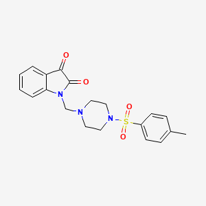 molecular formula C20H21N3O4S B3855002 1-({4-[(4-methylphenyl)sulfonyl]-1-piperazinyl}methyl)-1H-indole-2,3-dione 