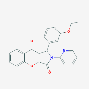 molecular formula C24H18N2O4 B385501 1-(3-ethoxyphenyl)-2-pyridin-2-yl-1H-chromeno[2,3-c]pyrrole-3,9-dione CAS No. 627050-11-7