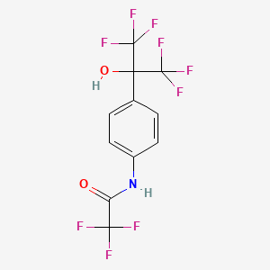 2,2,2-trifluoro-N-{4-[2,2,2-trifluoro-1-hydroxy-1-(trifluoromethyl)ethyl]phenyl}acetamide