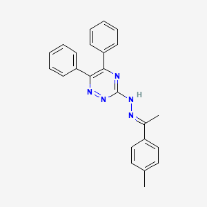 molecular formula C24H21N5 B3855039 1-(4-methylphenyl)ethanone (5,6-diphenyl-1,2,4-triazin-3-yl)hydrazone 